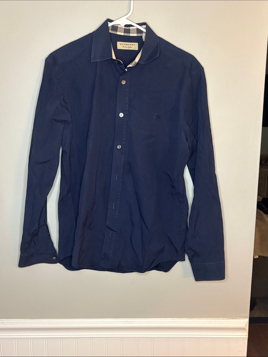 Burberry Other - Burberry Men's Dark Blue Button-Down Casual Shirt